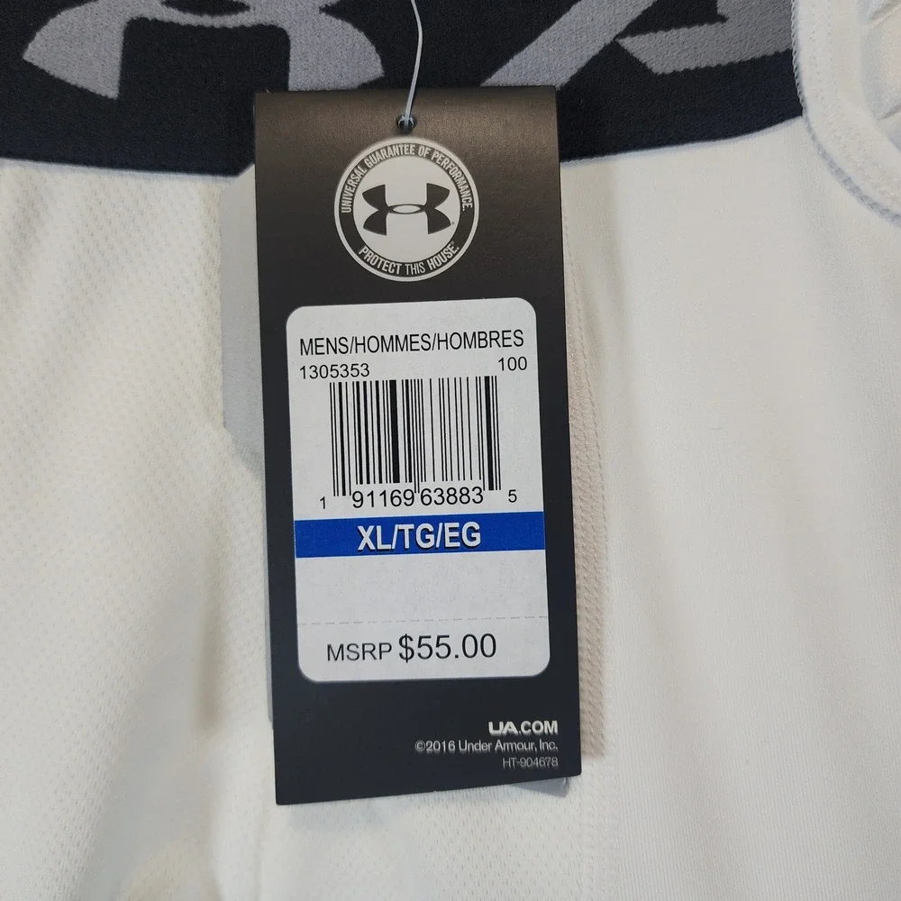 Under Armour Compression Padded Shorts Men XL White HeatGear Football Tights NWT